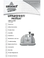 Bissell LITTLE GREEN PROHEAT 50Y6 SERIES User Manual предпросмотр