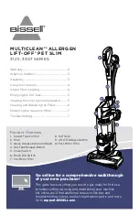 Предварительный просмотр 1 страницы Bissell MultiClean Allergen Lift-Off Pet Slim 3125 Series Manual