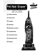 Bissell Pet Hair Eraser 3920 Series User Manual предпросмотр