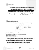 Preview for 18 page of Bissell Pet Hair Eraser 3920 Series User Manual