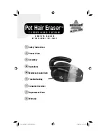 Bissell Pet Hair Eraser 87R4 Series User Manual предпросмотр