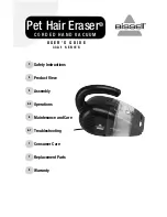 Предварительный просмотр 1 страницы Bissell Pet Hair Eraser® Vacuum User Manual