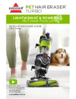 Bissell PET HAIR ERASER TURBO 2454 Series Quick Start User Manual предпросмотр