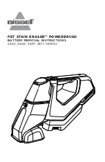 Bissell PET STAIN ERASER 2842 Series Battery Removal Instructions предпросмотр