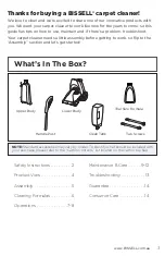 Preview for 3 page of Bissell POWERCLEAN 2771B User Manual