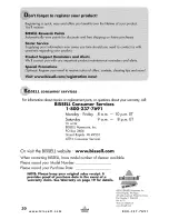 Preview for 20 page of Bissell PowerClean Multi Cyclonic 16N5 Series User Manual