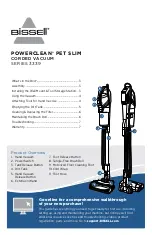 Предварительный просмотр 1 страницы Bissell POWERCLEAN PET SLIM 3339 Series Quick Start Manual