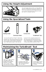 Предварительный просмотр 7 страницы Bissell POWERFORCE HELIX TURBO REWIND 1797 Series User Manual