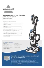 Предварительный просмотр 1 страницы Bissell POWERFORCE PET DELUXE 3334 Series Manual