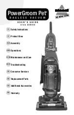 Bissell Powergroom Pet User Manual предпросмотр