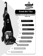 Bissell PowerLifter Plus 1620 User Manual предпросмотр