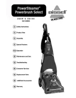 Bissell PowerSteamer 1623 Series User Manual предпросмотр