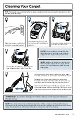 Предварительный просмотр 9 страницы Bissell PROHEAT 1846 Series User Manual