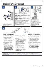 Предварительный просмотр 9 страницы Bissell PROHEAT 2X REVOLUTION DELUXE User Manual