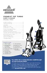 Предварительный просмотр 1 страницы Bissell PROHEAT PET TURBO Manual