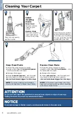 Предварительный просмотр 8 страницы Bissell REVOLUTION PROHEAT 2X 1858 Instructions Manual