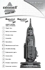 Bissell Rewind Premier Pet User Manual предпросмотр