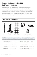 Preview for 4 page of Bissell SPINWAVE 2240F User Manual