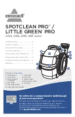 Bissell SPOT CLEAN PRO 3624 Series User Manual предпросмотр