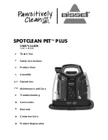 Bissell SpotClean Pet Plus 5207-3 Series User Manual предпросмотр