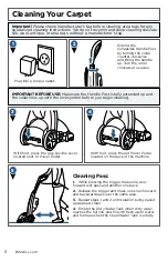 Предварительный просмотр 8 страницы Bissell TURBOCLEAN POWERBRUSH 2222F User Manual