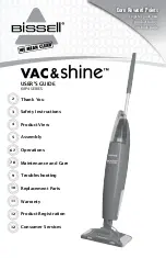 Bissell VAC & SHINE 60P4 Series User Manual предпросмотр