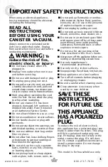 Preview for 3 page of Bissell ZING 10M2 Series User Manual