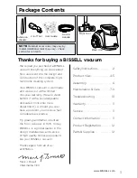 Preview for 3 page of Bissell Zing 1665 SERIES User Manual