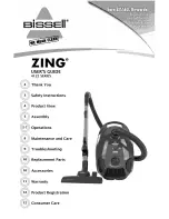 Bissell Zing 4122 series User Manual предпросмотр