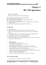 Preview for 18 page of Bistos BT-750 Operation Manual