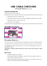 Bit Trade One USB Cable Checker2 Instruction Manual preview