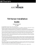 Preview for 1 page of BITMAIN ANTMINER 240-Ca Installation Manual