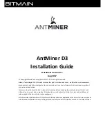 BITMAIN AntMiner D3 Installation Manual предпросмотр