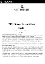 BITMAIN ANTMINER T17+ Installation Manual preview