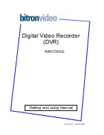 BITRONVIDEO AV6570/H02 Setting And Using Manual preview