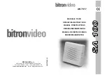 Предварительный просмотр 1 страницы BITRONVIDEO SA 100 Operating Instructions