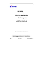 Предварительный просмотр 1 страницы Bittel HWDCD9888(38)TSD User Manual