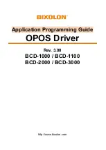 Preview for 1 page of BIXOLON BCD-1000 Programming Manual