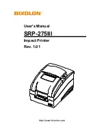 BIXOLON Srp-275III User Manual preview