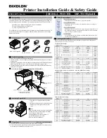 BIXOLON SRP-350 PlusA Installation Manual & Safety Manual preview