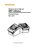 BIXOLON SRP-350plus Windows Driver Manual preview