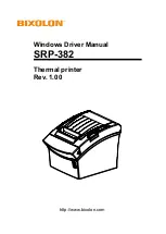 BIXOLON SRP-382 Windows Driver Manual preview