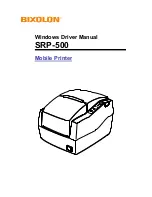 BIXOLON SRP-500 Driver Installation Manual preview