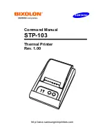 Предварительный просмотр 1 страницы BIXOLON STP-103 Command Manual