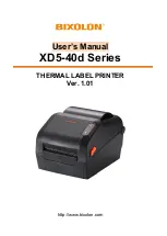 BIXOLON XD5-40d Series User Manual предпросмотр