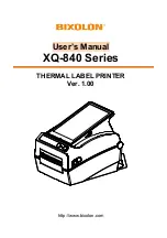 Предварительный просмотр 1 страницы BIXOLON XQ-840 Series User Manual