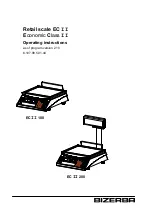 Preview for 1 page of Bizerba EC II 100 Operating Instructions Manual