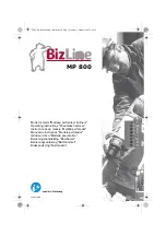 BizLine MP 800 Operating Instructions Manual предпросмотр