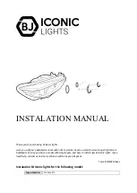 BJ ICONIC LIGHTS Instalation Manual предпросмотр