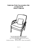 Preview for 1 page of BJI Furniture Sadie 4pc Patio Conversation Set Lounge Chair Owner'S Manual